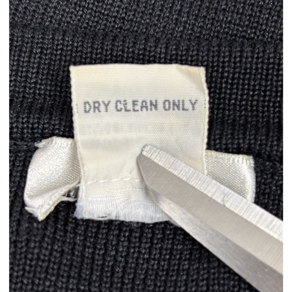 Belford Knit Sweater Womens Small Black 100% Silk Henley Tunic - Picture 10 of 12